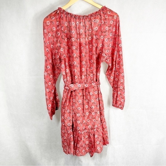 Xirena Jia Floral Print Mini Dress Size Large Coral Blush - Picture 3 of 14